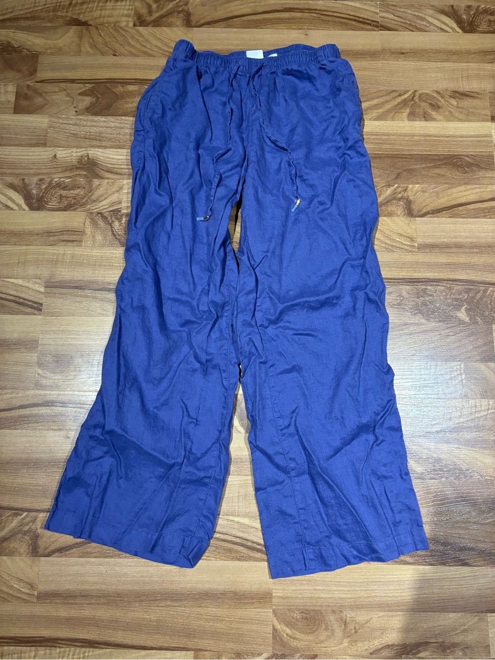 100% Linen C & C California Pant Size Small Purple Pockets Summer Breathable